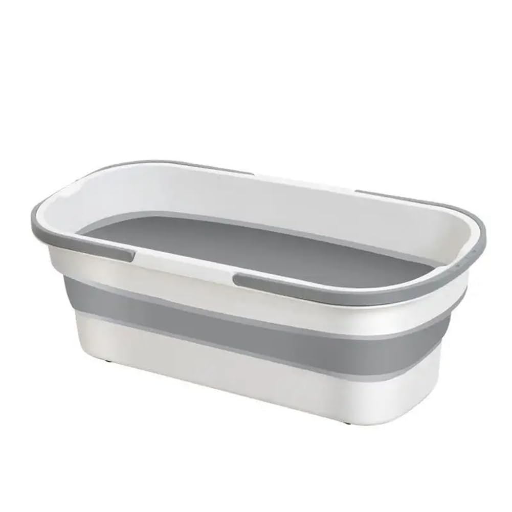 Seau portable en silicone grand seau à franges pliable et épais