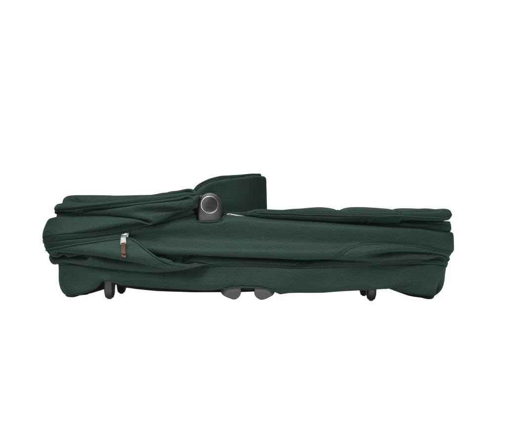 Maxi-Cosi Sense Capazo, Amplio y cómodo, colchón de Memory Foam Transpirable, Paneles ClimaFlow, inclinación SoothingSlope, Apto para Dormir de Noche, asa de Piel Vegana, Twillic Green