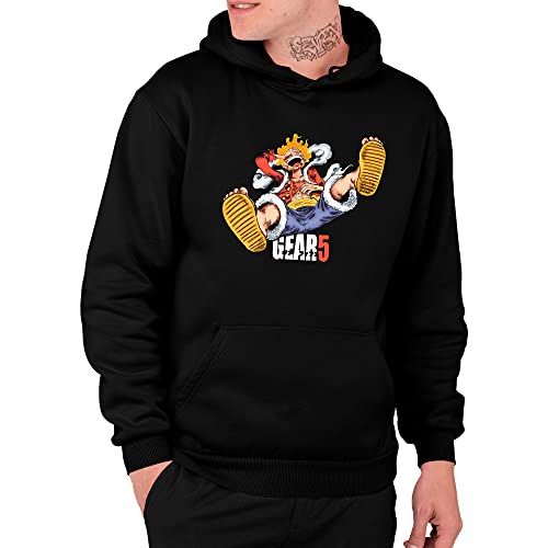 Moletom Basica Anime One Piece Luffy Gear 5 laughing rindo Cor:Preto;Tamanho:P