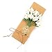 JZK 144 Ramo de Flores Artificiales Lirio pequeño Blanco para decoración Caja...