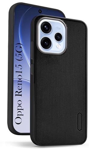 Image of Jkobi Rubberised Back Cover Case for Oppo Reno15 5G | Oppo Reno 15 5G (Textured Grip Design | Micro-Fiber Cloth Inside | Slim and Light Weight | Soft Touch and Feel)