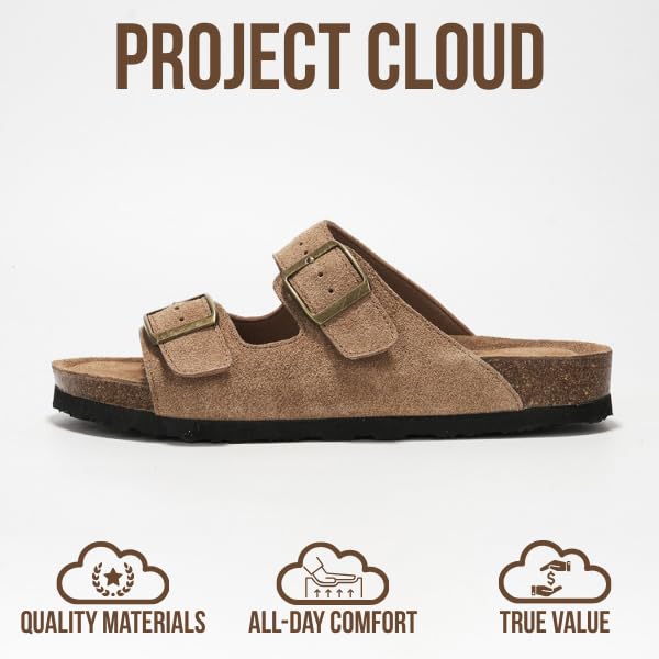 project cloud genuine leather flat sandals women 2025 beach essentials womens sandals memory foam vacation essentials slides for women footwear venita