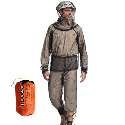 Ropa de red para moscas, protección completa del cuerpo, traje a prueba de moscas, ropa de malla transpirable, pantalones y ligeros para camping, senderismo, mochileros, aventuras al aire libre