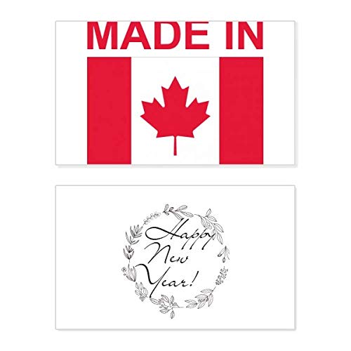Tarjeta conmemorativa de Año Nuevo canadiense con mensaje de bendición