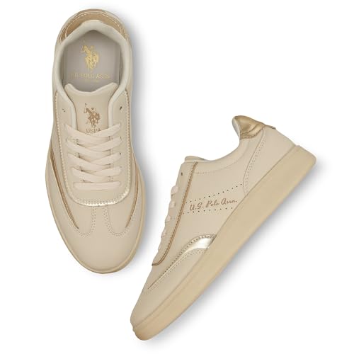 Image of U.S. Polo ASSN. Renata Off White Sneakers Shoes with Premium Upper