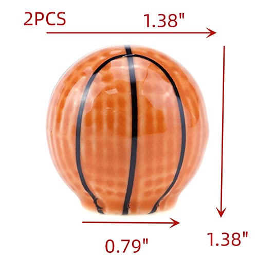 Hngson Basketball Shape Drawer Knobs Ceramic Cabinet Pull Knobs Decorative Dresser Wardrobe Pull Handles 2Pcs With Screws #TOP1