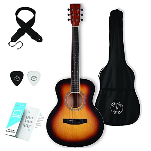 Stretton Payne GA Mini stålsträng akustisk gitarr, 36 tum, 36 tum, 3 storlek Grand Auditorium kropp, begränsad utgåva, akademi-serien, matt finish, Sunburst