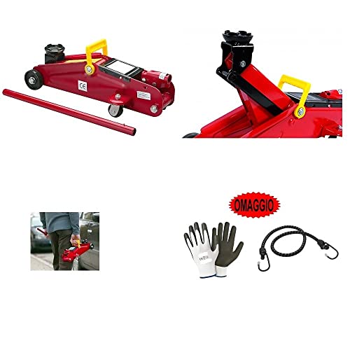 Compatible con bicicleta eléctrica con carro hidráulico para coche CRIC para neumáticos de ruedas con martillo elevador hasta 2 toneladas. Fácil asa para transporte