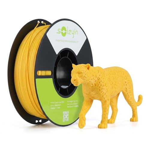 Creality Soleyin PETG Filament Yellow 1.75mm 1KG, 74Mpa Toughness & Waterproof 3D Printing Material, Clog-Free 190-230°C