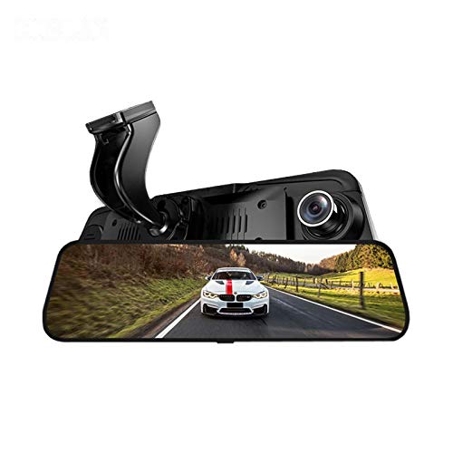 Écran tactile caméra de conduite 1080P double objectif avec rétroviseur DVR