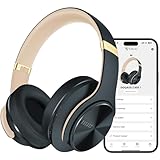 DOQAUS Bluetooth Headphones Over Ear, 90H Playtime Wireless Headphones with App Control 9 EQ, Hi-Fi Stereo Sound Headset for Travel & Commute, Foldable Memory Foam Comfort