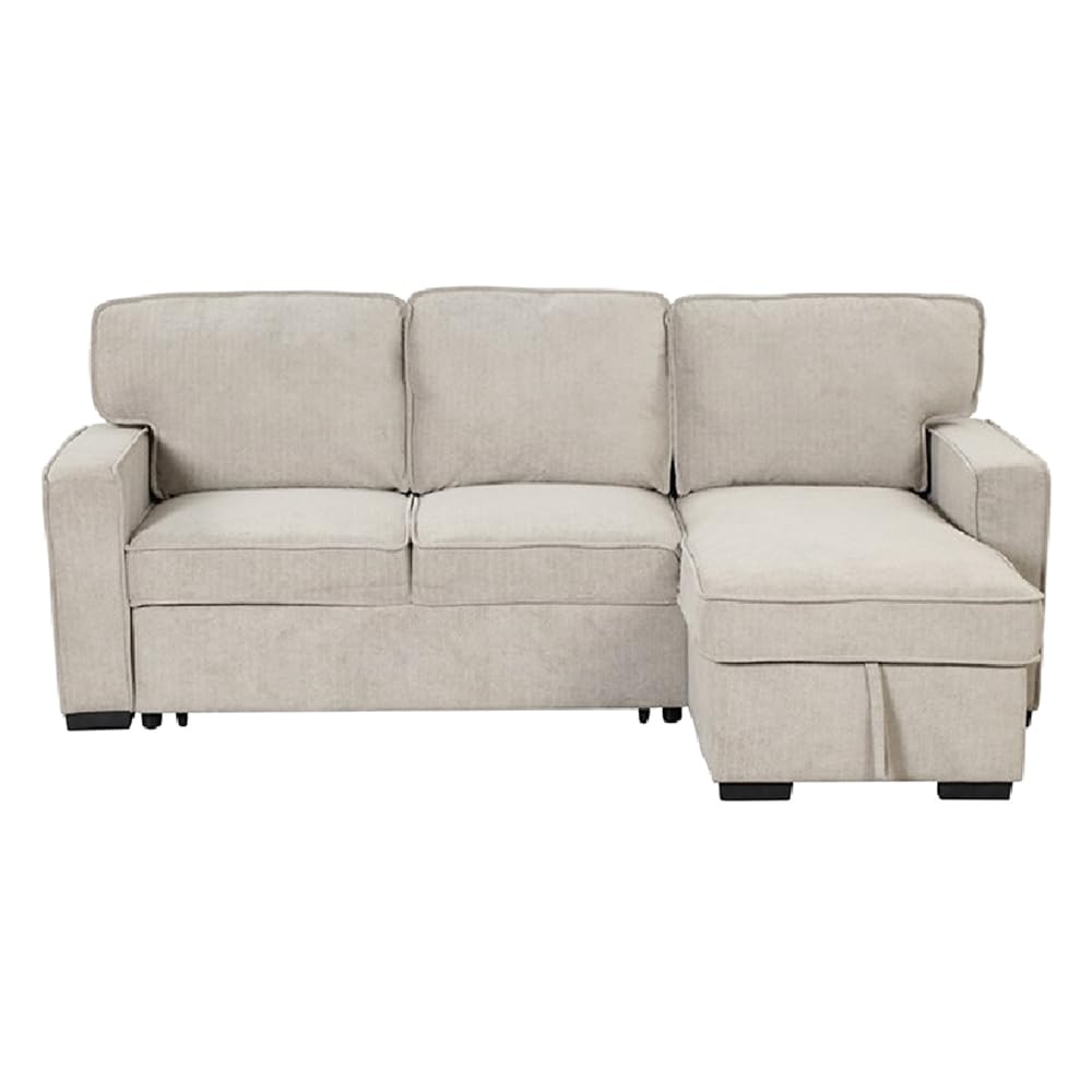Royaloak Boston American Lounger Fabric Sofa Bed | Convertible Sofa to Bed | Built in USB Port | Solid Wood Frame | Pocket Springs | Sofa Bed with Storage | Sofa Bed 3 Seater | L Shape Sofa Cum Bed-image-8