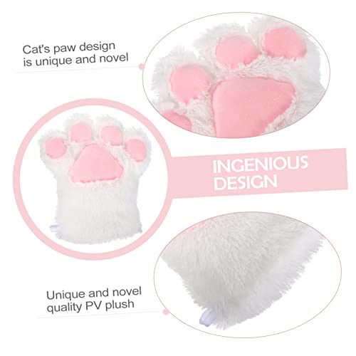 BESPORTBLE Comfortable Plush Cat Paw Gloves for Winter Cosplay Performance Accessories Lightweight Easy to Wear Birthday Present for Easy to Maintain2