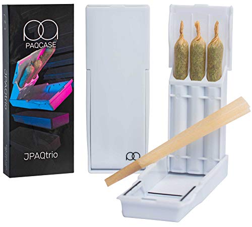 JPAQtrio - The #1 Ultra-Sleek Joint Holder, Crush-Proof Doob Tube, and Cigarette Case, Holds 3 King Size Prerolls, Portable, Compact Joint Holder (White)