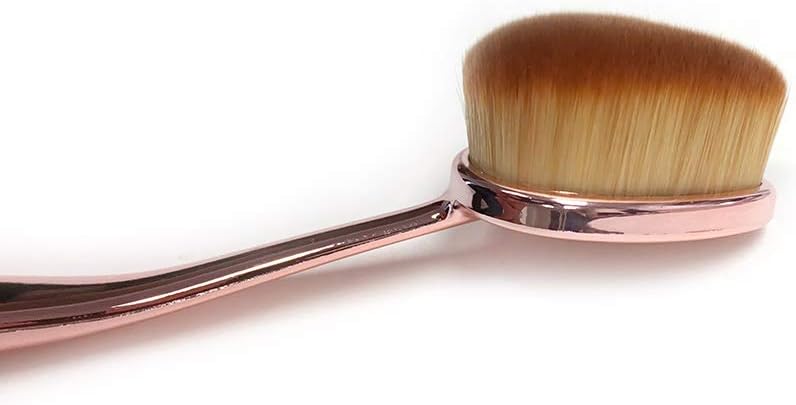 Pincel oval para maquiagem ibeauty FaceWand Mermaid FB1011 Rose Gold, 1 unidade