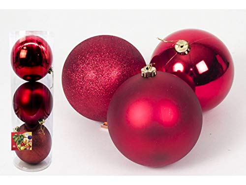 Gerimport Bola De Navidad X3 Rojo 15cm