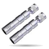 Mifashion 14mm&16mm Magnetic Swivel Spark Plug Socket 12-Point 3/8-Inch Drive 360° Adjustable 1mm Th