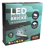 STAX System Builder Pro, S-15012, LED Klemmbausteine, kompatibel mit Allen bekannten Bausteinmarken, 66 Bricks, Mobile Power Brick und Vehicle 4 Extension Cabel USB-Kabel, Mehrfarbig