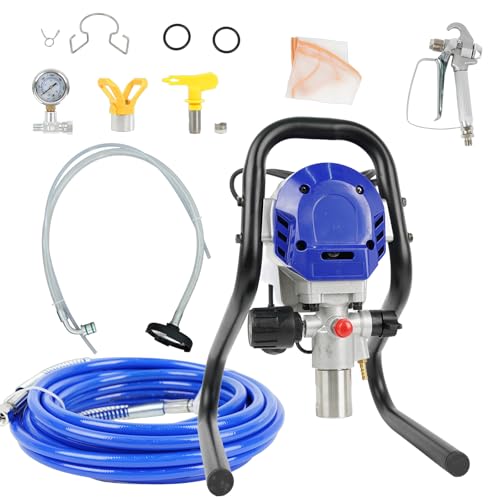 WUDLEP Electric Airless Sprayer with Spray Gun, 750W Portable Electric Sprayer Gun Kit, Professional Grade Paint Sprayer, for Indoor and Outdoor Application