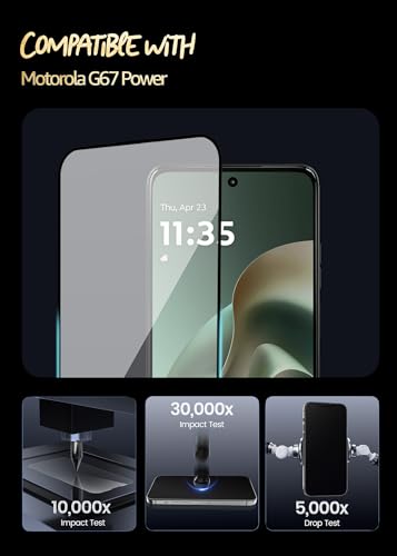 Image of Lensarmor Compatible with Motorola G67 Power Screen Protector (1 Pack) - Premium 0.15mm Ultra-Thin Tempered Glass, Military-Grade Protection, Ultrasonic Fingerprint Compatible & Case-Friendly Design