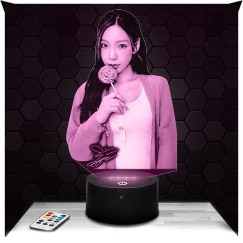 Lampephoto.fr - Lampe 3D Taeyeon Chanteuse Danseuse Actrice Coréenne, Veilleuse Tactile Led, Effet Hologramme 3D, Idée Cadeau Noël Anniversaire Homme Femme, Objet décoration chambre