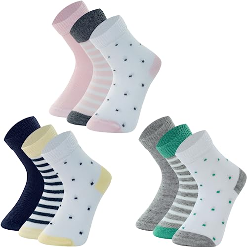 Kit 9 Pares Meias Infantil Menina Mash | KIT - B | 28-33