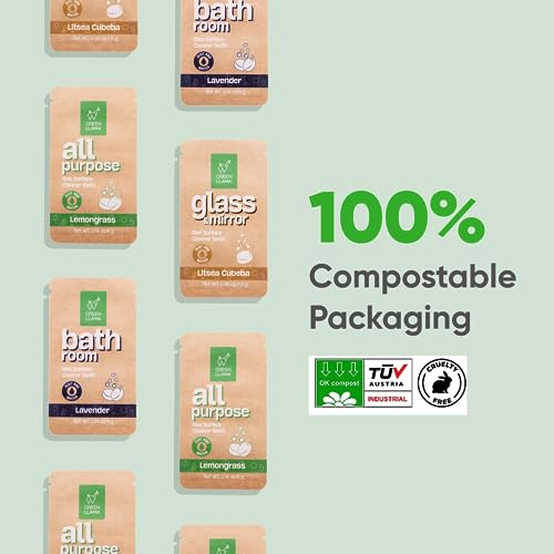 Green Llama Multi purpose Sample Refill packs- Certified Compostable Packaging, Natural Cleaning Solution for Home - Eco-Friendly and Sustainable - Image 4