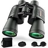 Deesoo 20x52 Binoculars for Adults High Powered - HD Large View Binoculars with Low Light Vision - Professional Binocular for Hunting Bird Watching Travel Cruise Outdoor Sports Gifts for Men - Green