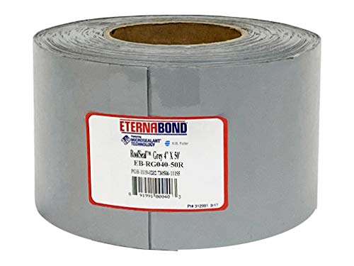 EternaBond RoofSeal Gray 10 cm x 50' mikrouszczelniacz UV stabilna taśma naprawcza do uszczelki dachowej do kampera, całkowita grubość 35 mil - EB-RG040-50R - jednoetapowa trwała, wodoodporna i