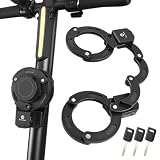 HONGYEA Faltbares E Scooter Schloss Hohe Sicherheit, Handschellenschloss mit Halter für E Roller&Fahrrad,E Roller Schloss für Segway-Ninebot,Xiaomi,NIU,Nieten Aus 304 Edelstahl,8 mm Dicke Gliedern