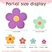 COMNICO 63pcs Cute Flowers Wall Sticker PVC Colorful Y2k Floral Wall Decor Vinyl Peel and Stick Flowers Stickers for Teen Girls Boy Kids Nursery Bedroom Kindergarten(9 Sheets, Bright Colors)