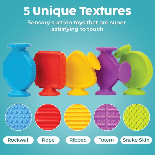 Image of Bunmo Toddler Bath Toys - Best Montessori Toys for Kids Ages 1 2 3 4 Year Old Boys & Girls Gifts, Best Sensory Toy for Babies 12 Months +, No Hole Bath Toy for Kids Ages 1-3 & 2-4 (Big Shapes 5 Pack)