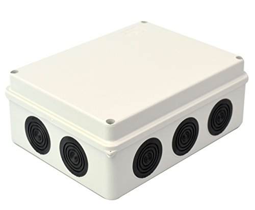Preisvergleich Produktbild Kunststoffgehäuse Installationsgehäuse 10 Membraneingänge / IP65 / 190x145x70 mm / Aufputz Abzweigdosen Verteilerdose Abzweigdose Wasserdicht Aussen Box Verbindungsdose