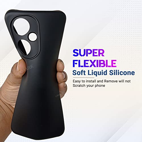Image of LIRAMARK Liquid Silicone Soft Back Cover Case for OnePlus Nord CE 3 Lite 5G / 1+Nord CE 3 Lite 5G (Black)