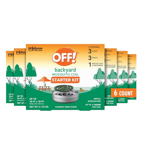 OFF! Backyard Mosquito Coils with Trays and Protective Container Country