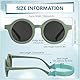 BTHRORO Kinder Sonnenbrille für Jungen und Mädchen, Niedliche UV400 Schutz Polarisierte Sonnenbrille Runde Baby Sonnenbrille mit Verstellbar Gurt für 0-2 Jahre