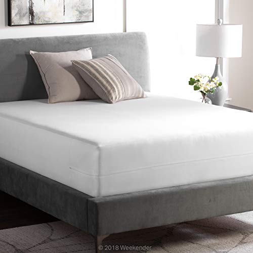 Weekender Waterproof Mattress Encasement With Zipper Closure - Full,White #TOP1