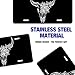 Longhorn Cattle Skull License Plate Cow License Plate Stainless Steel Front License Plate Vanity Tag Funny for Car Decorative Accessories for Women Men 6 X 12 Inch with 4 Holes
