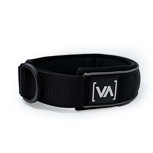 VITOMALIA® Ultraleichtes 4cm breites reflektierendes Zugstopp Hundehalsband, Robustem Nylon und Weichem Neopren, Halsband für mittelgroße Hunde, Zugstopp Halsband (4cm/L = 45cm-56cm, Schwarz)
