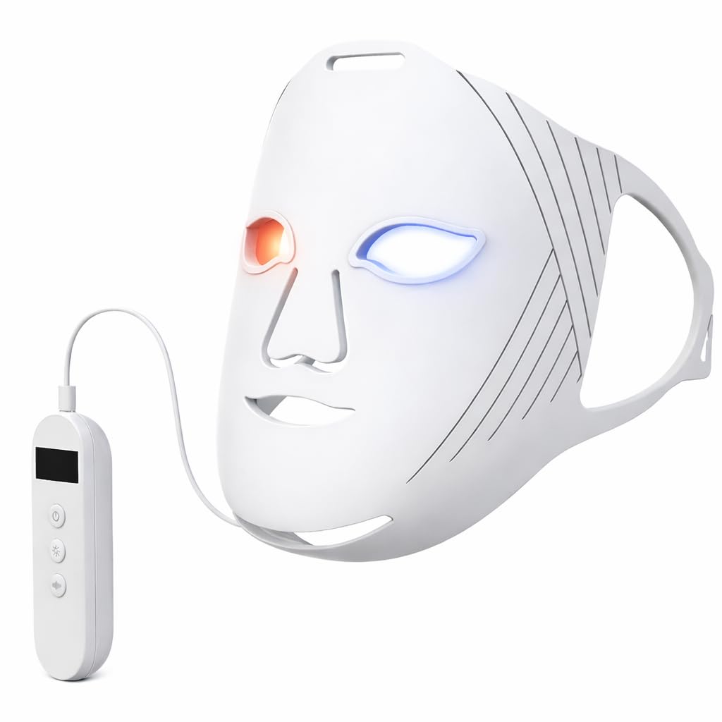 G17 LED Light Therapy Mask FSA Eligible Acne Treatment Red Light Therapy for Face with Red Blue and