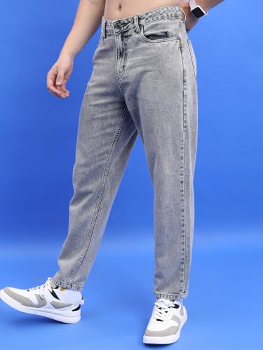 Image of Highlander Mens Straight Fit Denim Jeans for Man|Cropped Length|Jeans for man |Mid-Rise|Stretchable fit | Men Jeans