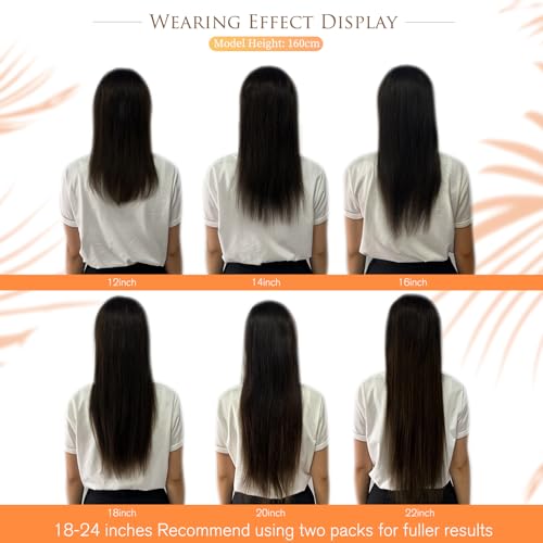 Image of Full Shine Clip in Real Hair Extensions, Dark Brown to Ash Blonde, 14 Inch