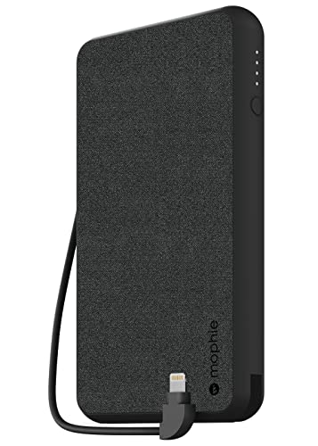 Mophie Powerstation [Apple Mfi Certified] 10,000Mah Portable Charger With Built-In Lightning Cable, External Battery For Iphone 14 13 12 11 Airpods Etc - Black #TOP18