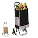 Kulzer Carro de Compra 6 Ruedas | Carrito de Compra Plegable y Ligero de Gran Capacidad | Carrito Compra Subir Escaleras con Impermeable Bolsa Oxford Desmontable y Asa Ajustable