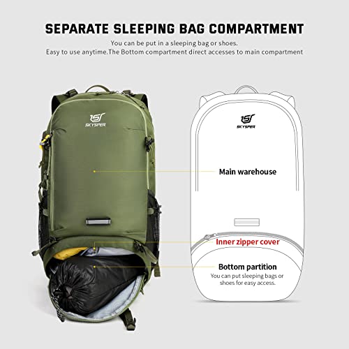 Skysper Hiking Backpack 40L Waterproof Camping Backpack Lightweight Hiking Daypack, Travel Back Pack For Men Women #TOP3