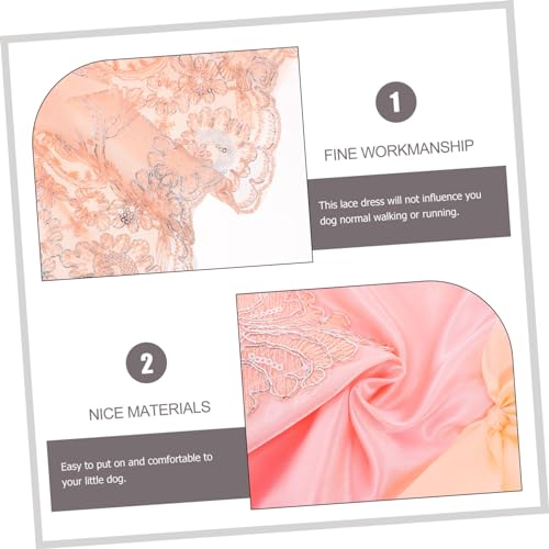 Toddmomy 3 Pecas Vestido Animal Estimação Vestido Para Casamento Vestido Bordado Fantasias Princesa