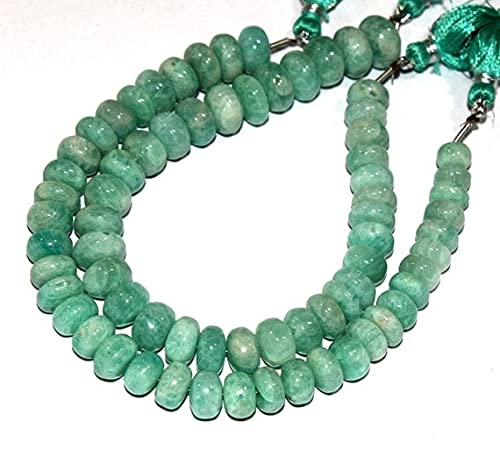 Perles amazonite de LKBEADS rondelle lisse 7-10mm pour créer des bijoux bohèmes et zen
