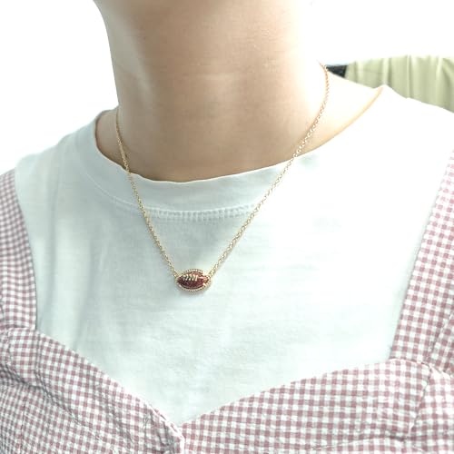 Football Necklace for Women Sports Game Day Necklace Sports Fan Necklaces Accessories2
