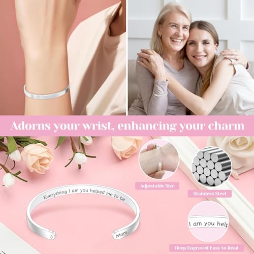 Mug de cerámica rosa de 12 oz para regalo Día de la Madre miniatura 4