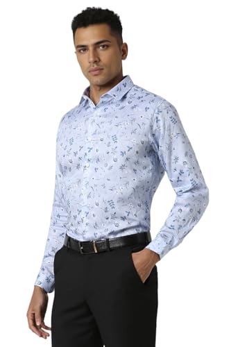 Image of Van Heusen Casual Printed Shirt for Men| Premium Cotton| Full Sleeves| Slim Fit |Breathable Fabric